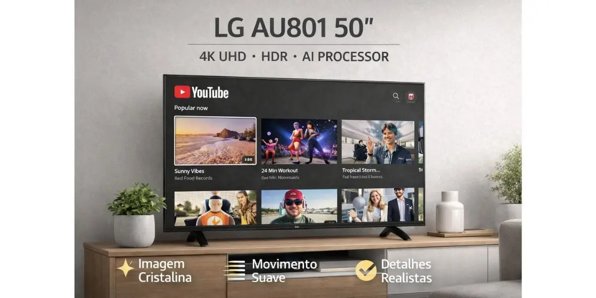 Review LG AU801 50″: A Melhor para TV Aberta e YouTube