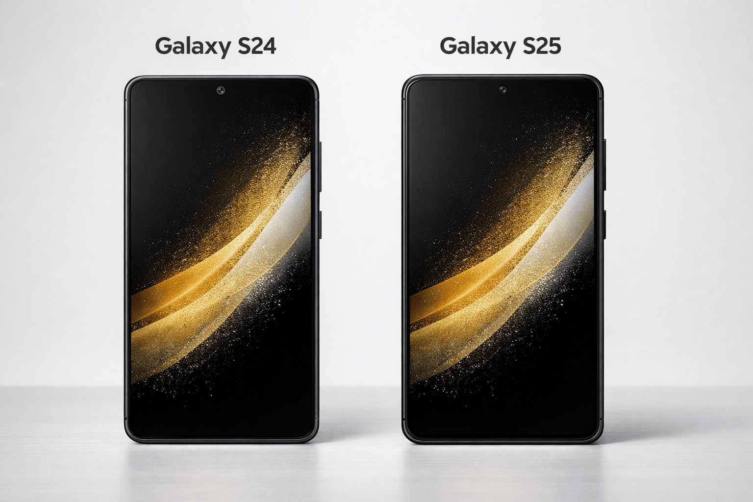 Samsung Galaxy S24 vs S25 comparação visual