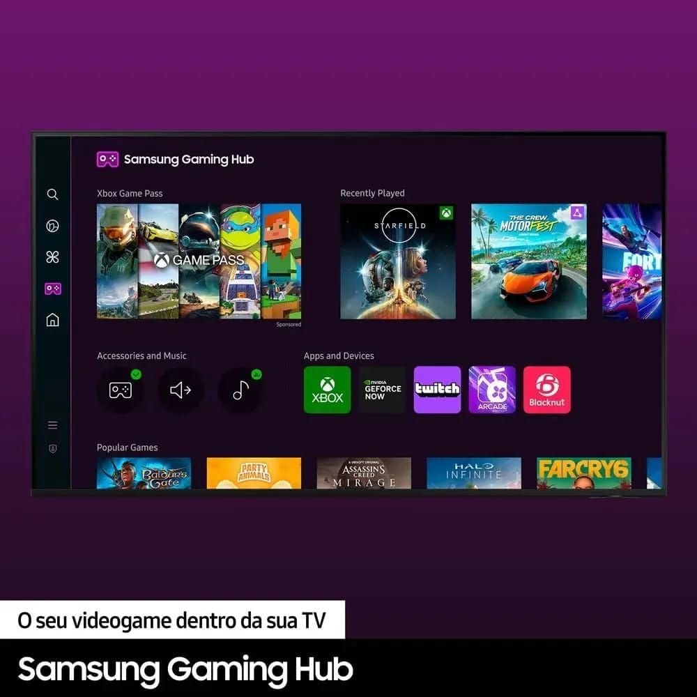 Gaming Hub Samsung DU8000 Xbox Cloud Gaming