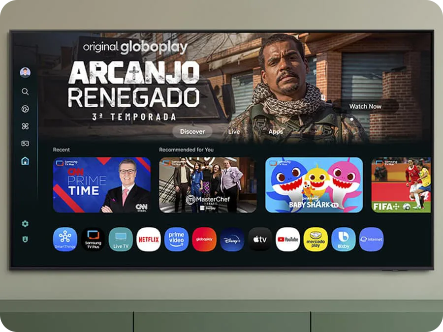 Samsung S90F exibindo cores saturadas em HDR10+