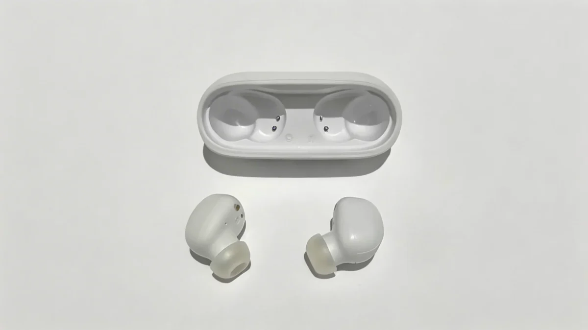 JBL Wave Buds 2 com o estojo aberto e os dois earbuds a vista