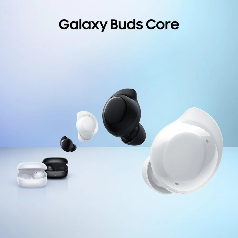 JBL Wave Buds 2 vs Samsung Galaxy Buds Core comparativo visual lado a lado com estojos