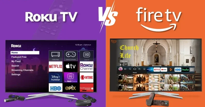Comparativo Roku Streaming Stick HD vs Amazon Fire TV Stick lado a lado