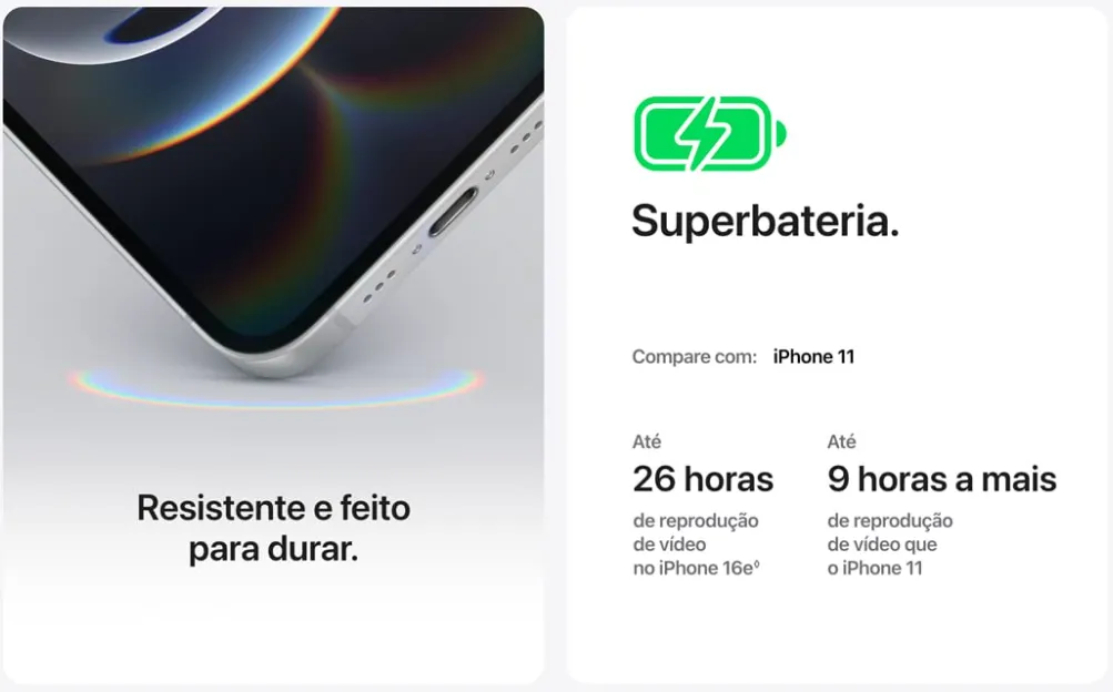 iPhone 16e câmera 48MP fotos exemplos qualidade