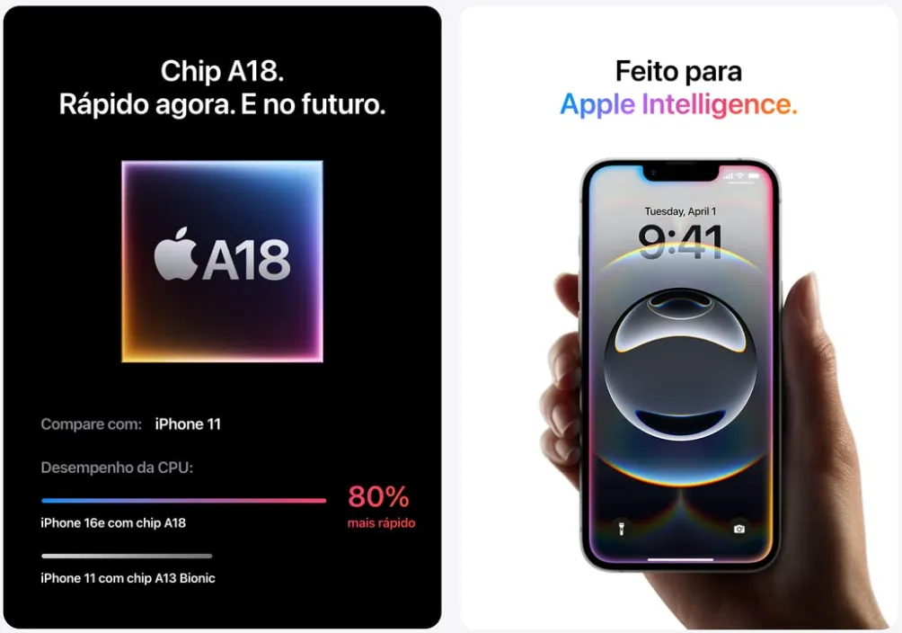 iPhone 16e chip A18 desempenho Apple Intelligence