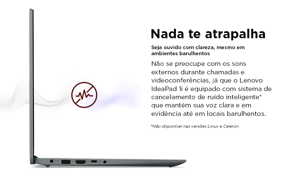 Lenovo IdeaPad 1 abertura 169 graus vista lateral