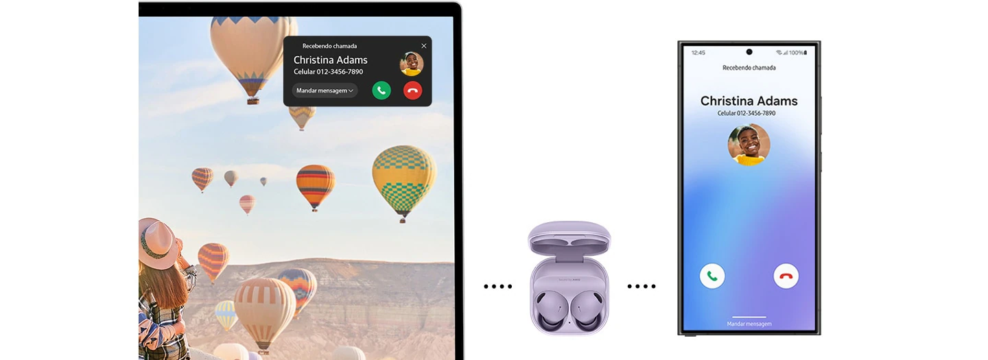 Samsung Galaxy Buds Auto Switch notebook e celular