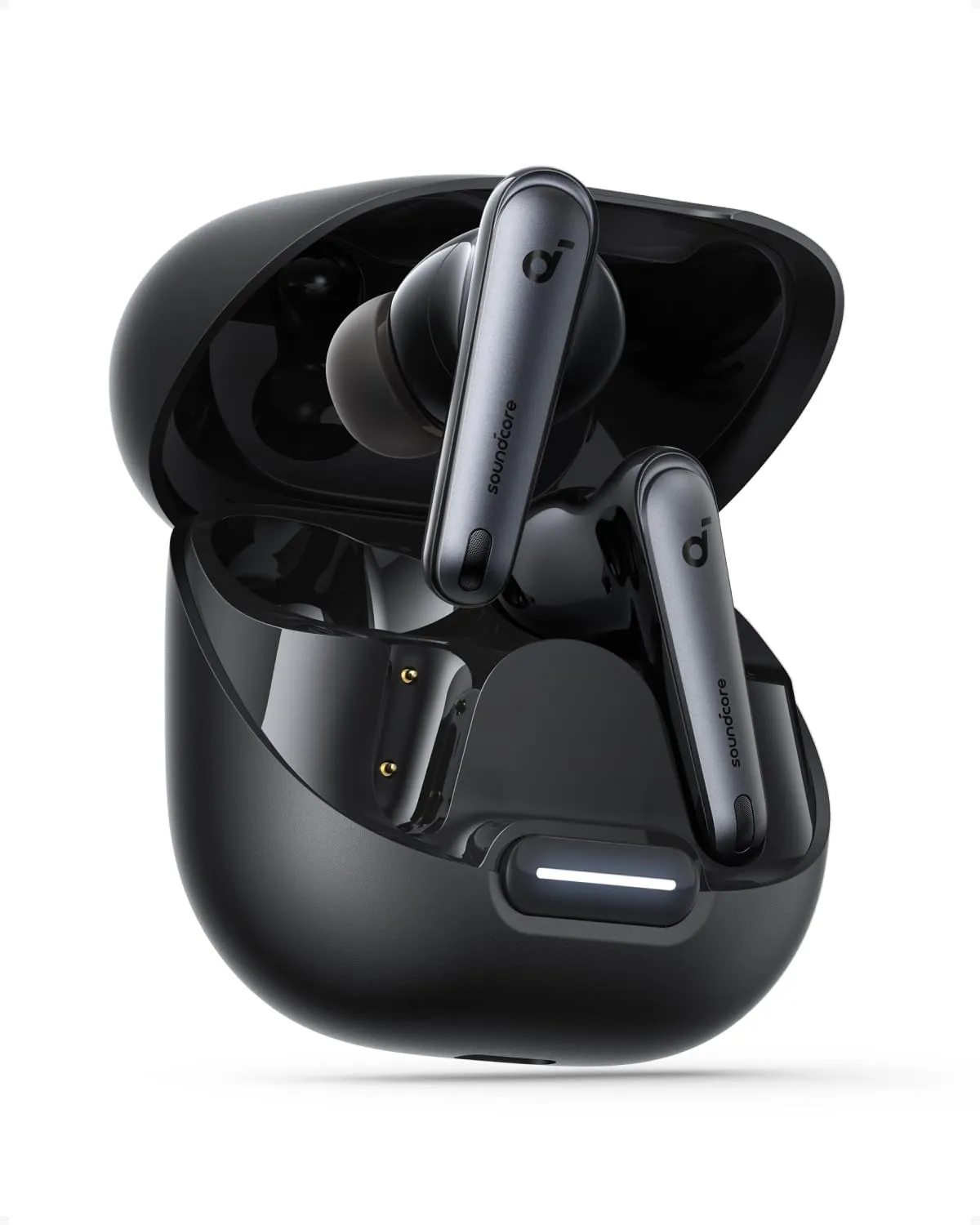 Review Especializada: Soundcore Liberty 4 NC – O Novo Padrão de Silêncio da Anker? 4 Soundcore Liberty 4 NC estojo aberto mostrando design interno e carregamento