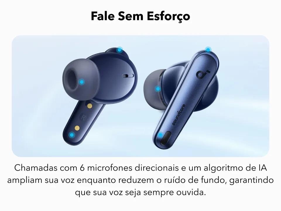 Review Especializada: Soundcore Liberty 4 NC – O Novo Padrão de Silêncio da Anker? 6 Soundcore Liberty 4 NC microfones para chamadas claras e sem esforço