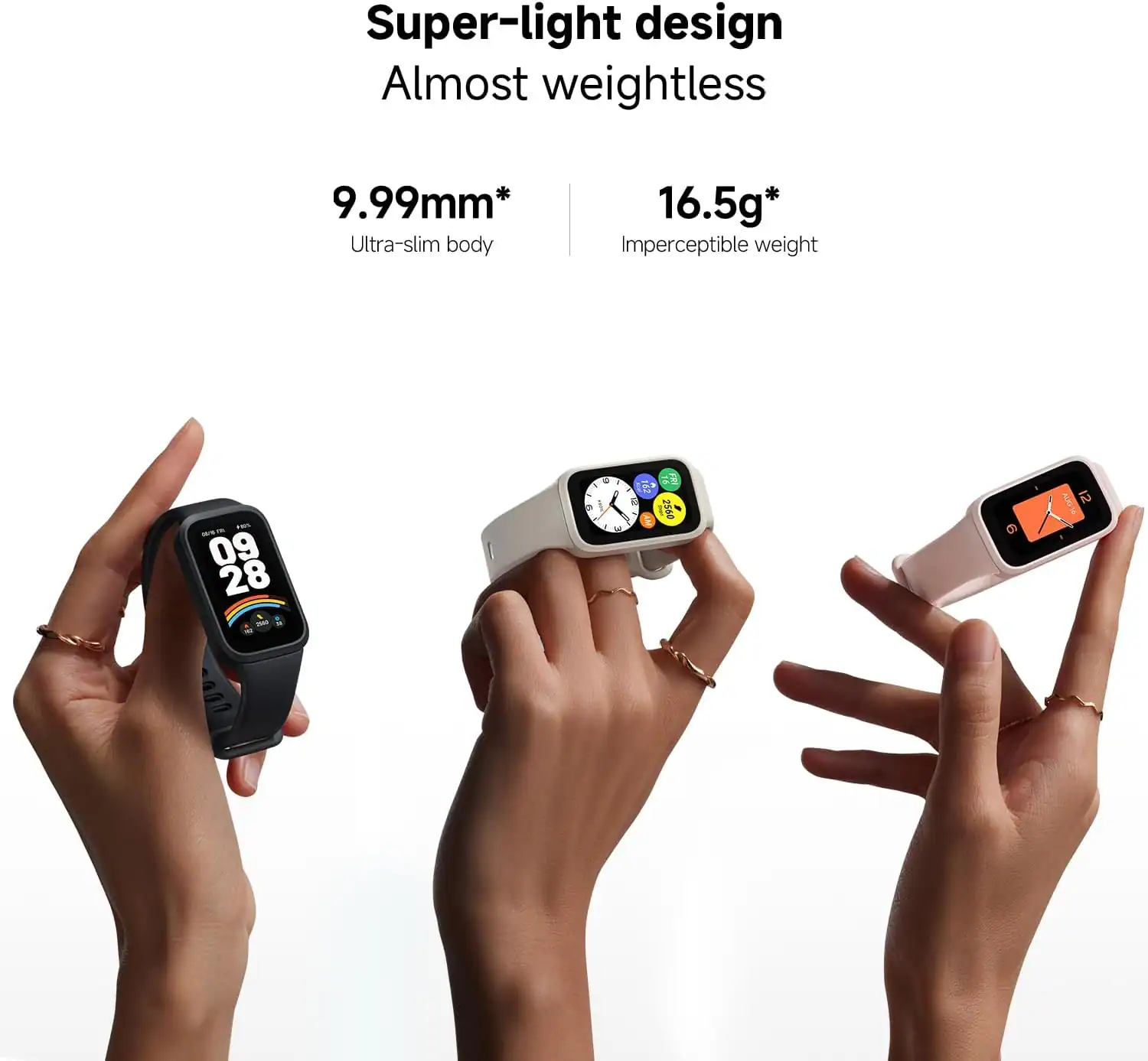 Xiaomi Smart Band 9 Active vale a pena design ultrafino leve