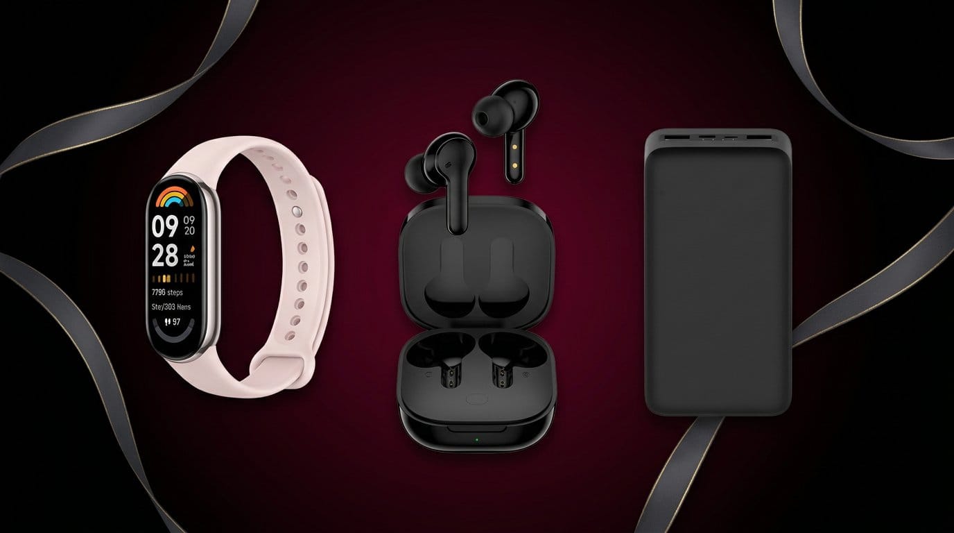 Presentes tech até R$ 300: smartband, fones de ouvido e power bank