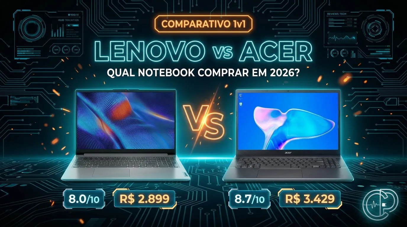 Lenovo IdeaPad 1 ou Acer Aspire 5: qual notebook comprar em 2026?