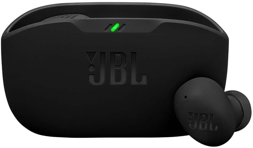 Fones JBL Wave Buds 2 pretos intra-auriculares com estojo — presente tech premium