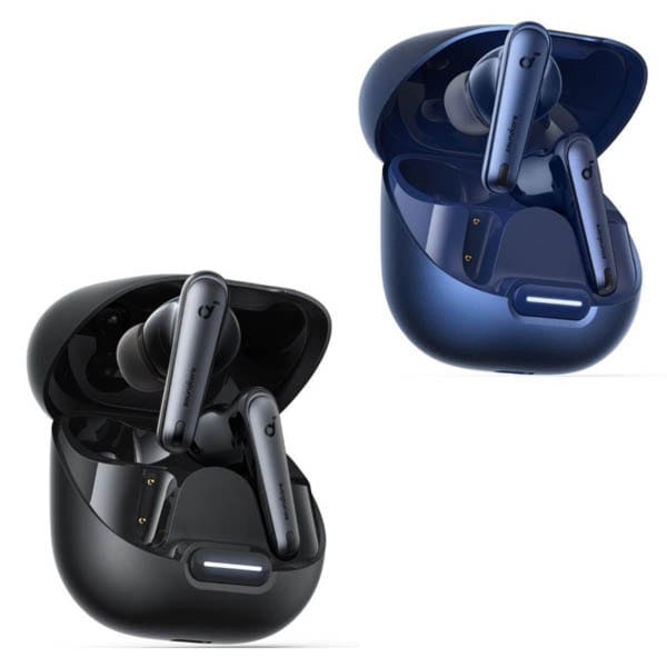 Fones Soundcore Liberty 4 NC pretos com estojo de recarga — presente tech premium