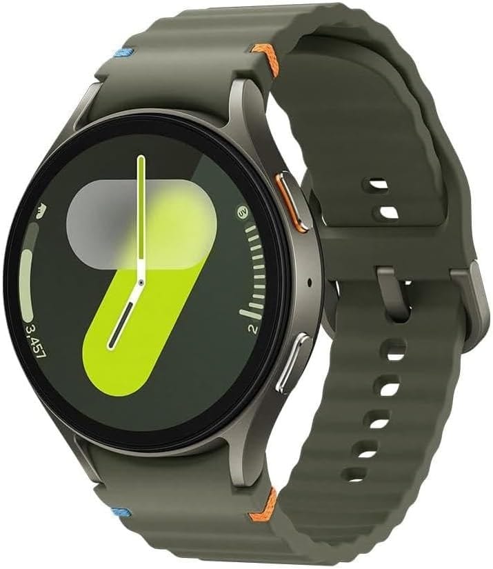 Samsung Galaxy Watch7 44mm verde com mostrador de saúde — presente tech premium