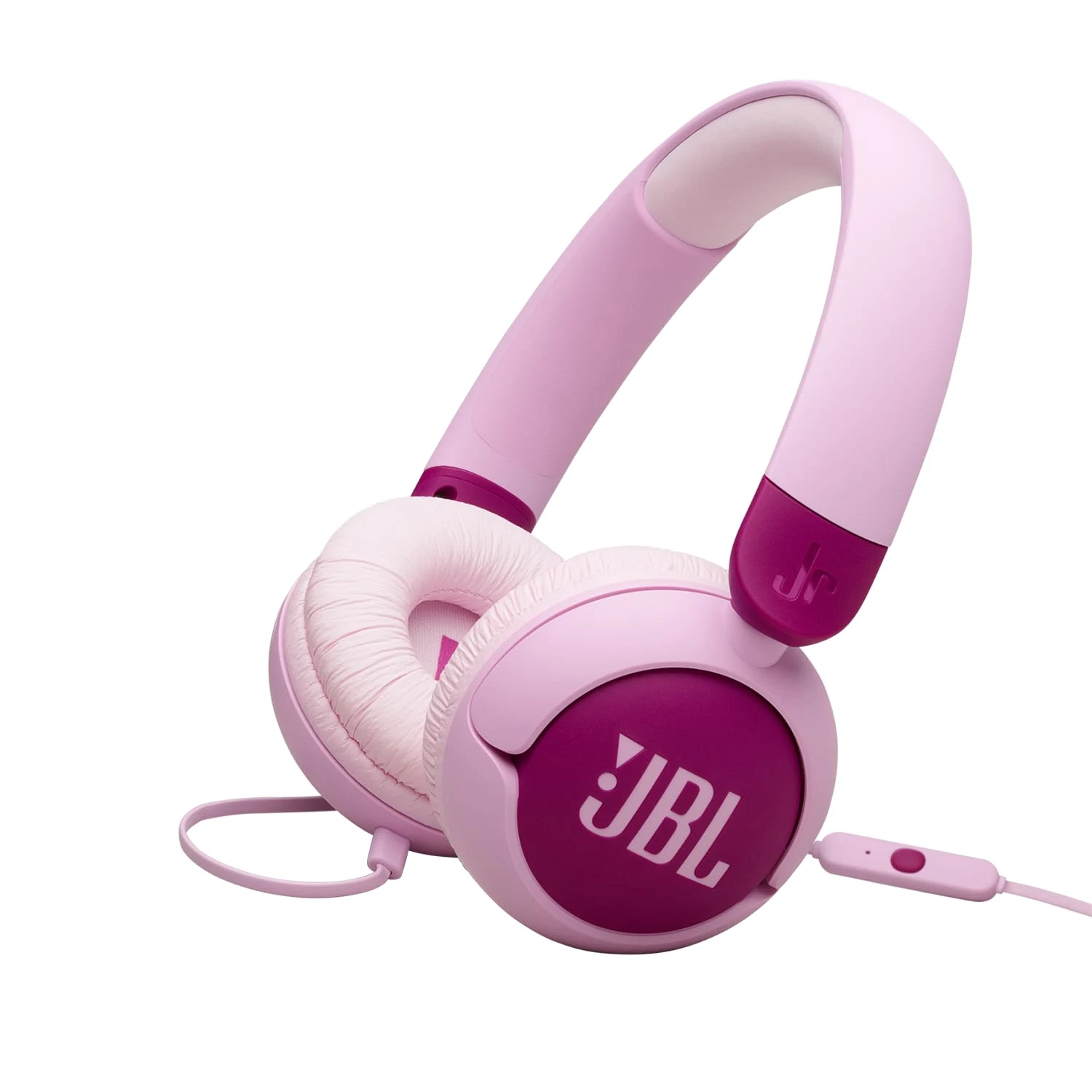 JBL Junior 320 infantil com fio lilas concha on-ear logo JBL