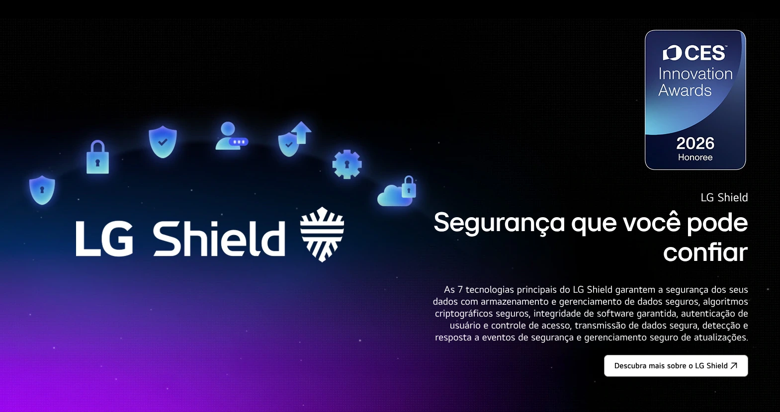 Banner de segurança LG Shield